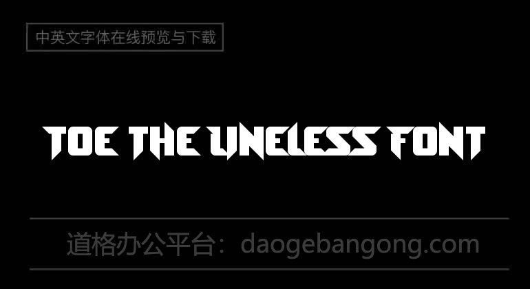 Toe Font Design Toe the Lineless Font字体-英文字体免费字体下载在线转换-道格办公