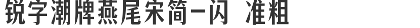 銳字潮牌燕尾宋簡-閃 準粗