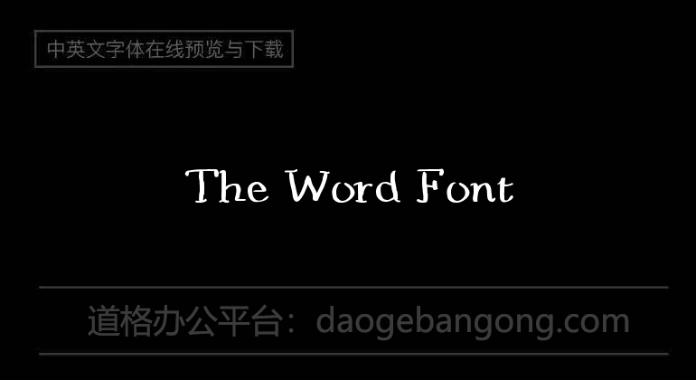 The Word Font