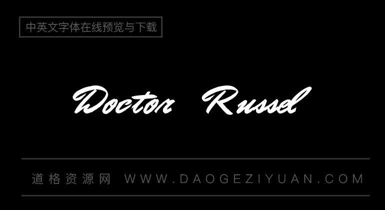 doctor russel字體-英文字體免費字體下載在線轉換-道格資源