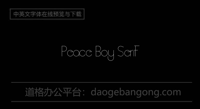 Peace Boy Serif