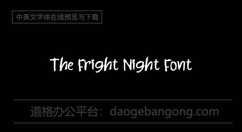 The Fright Night Font