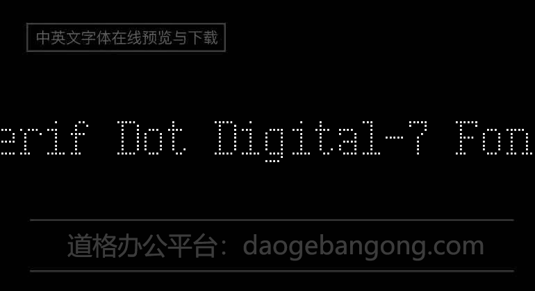 Serif Dot Digital-7 Font