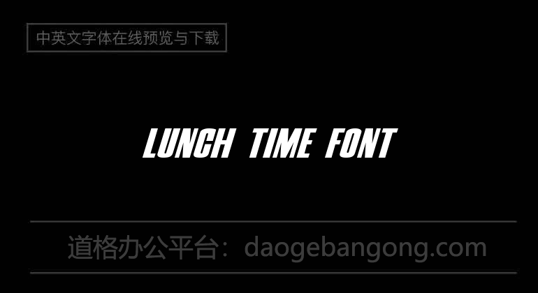 Lunch time Font