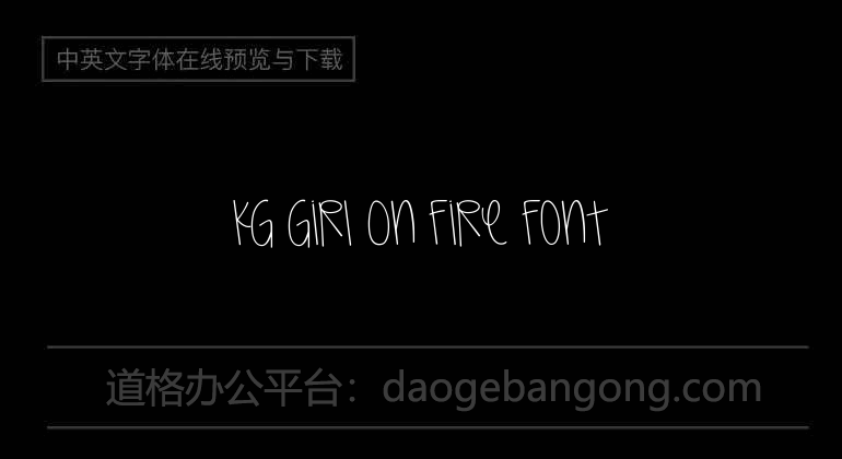 KG Girl On Fire Font