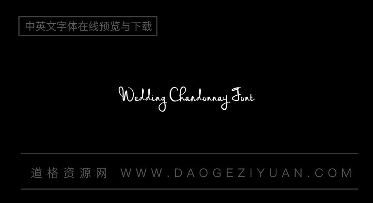 Wedding Chardonnay Font