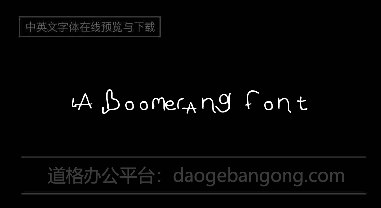 LA boomerang Font