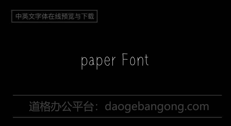 paper Font