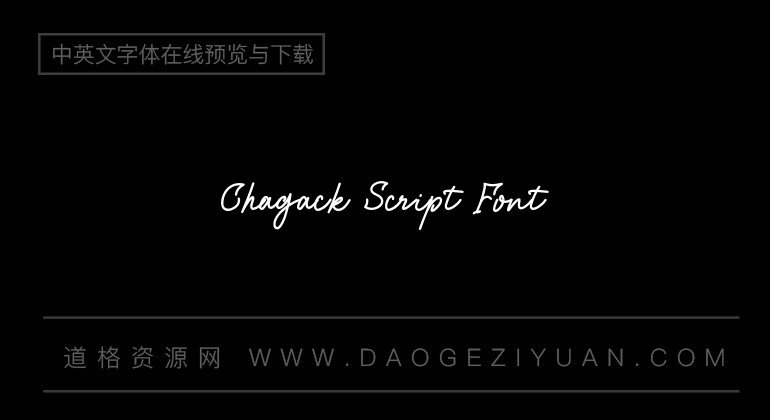 Chagack Script Font