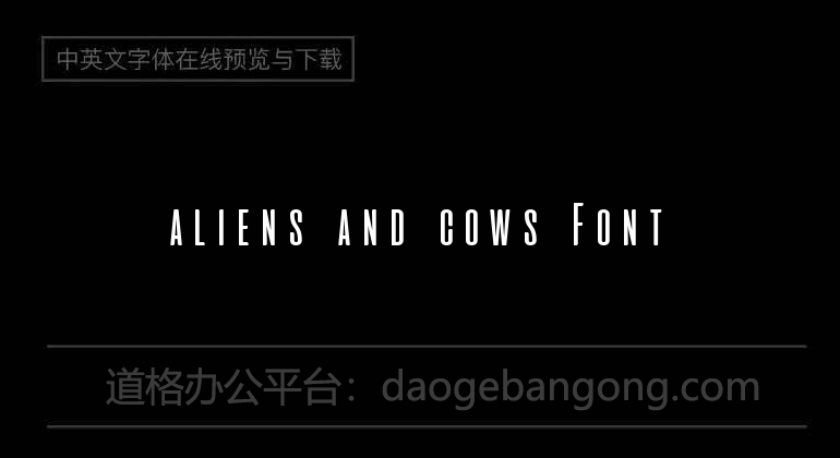 aliens and cows Font