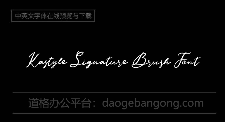 Kastyle Signature Brush Font