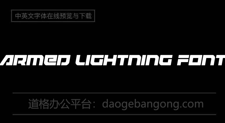 Armed Lightning Font