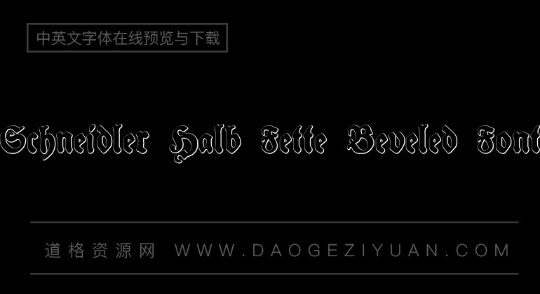 Schneidler Halb Fette Beveled Font