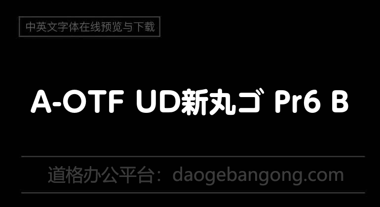 A-OTF UD新丸ゴ Pr6 B