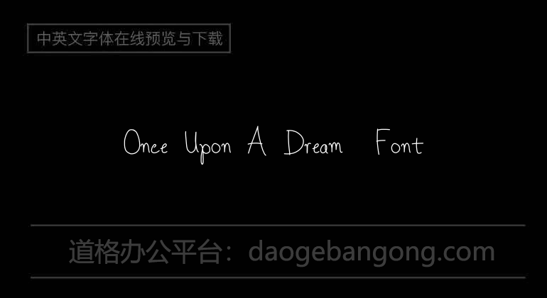 Once Upon A Dream Font