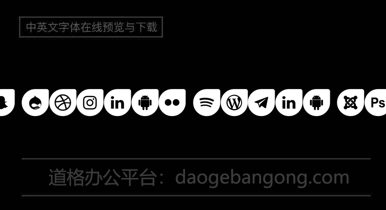 Icons Social Media 12 Font