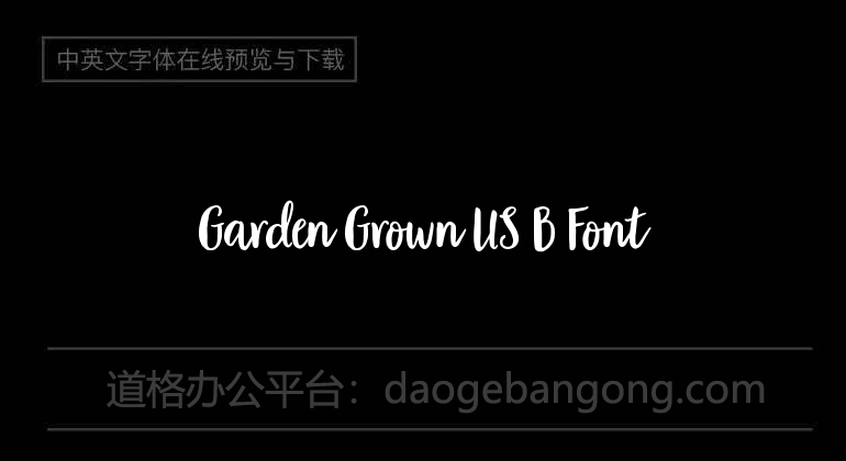 Garden Grown US B Font