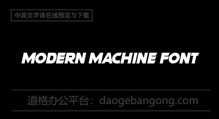 Modern Machine Font