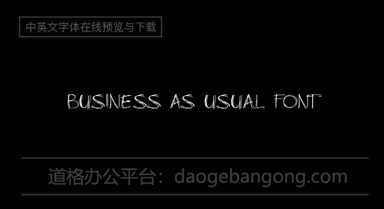 Business As Usual Font