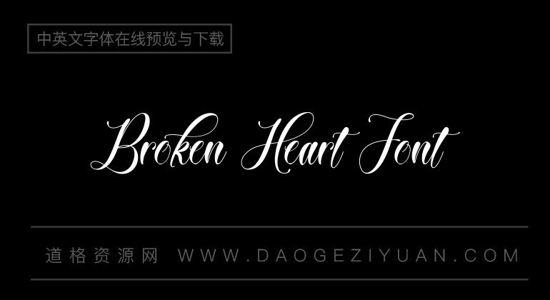 Broken Heart Font