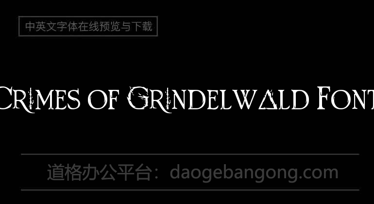 Crimes of Grindelwald Font