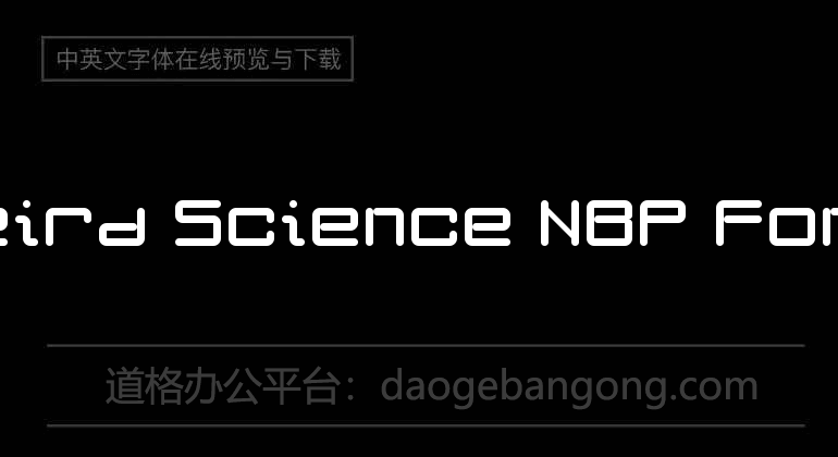 Weird Science NBP Font