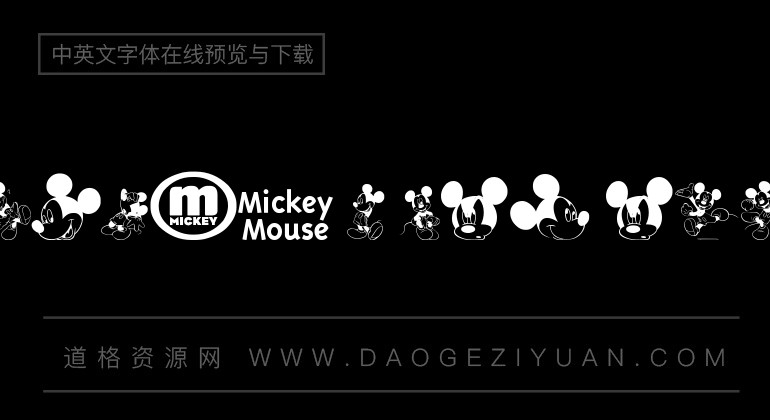 mickey m tfb font字体-英文字体免费字体下载在线转换-道格资源