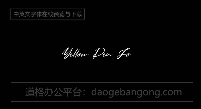 Yellow Pen Font