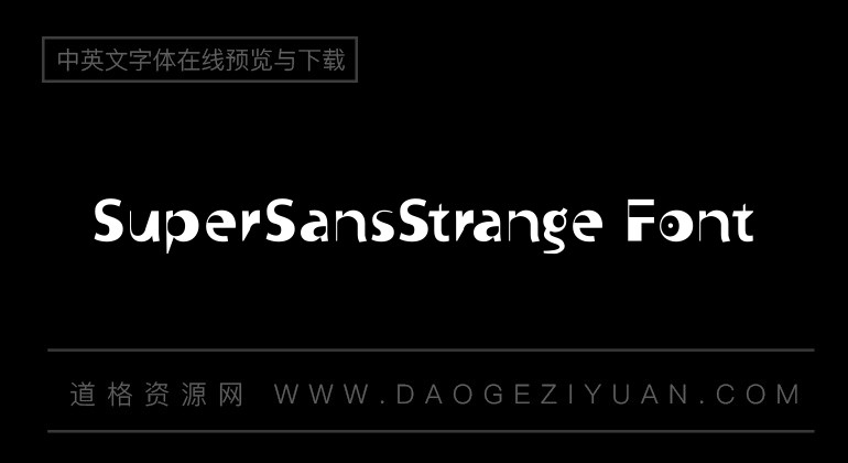 SuperSansStrange Font