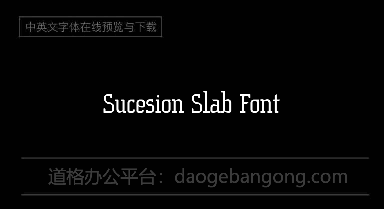 Sucesion Slab Font