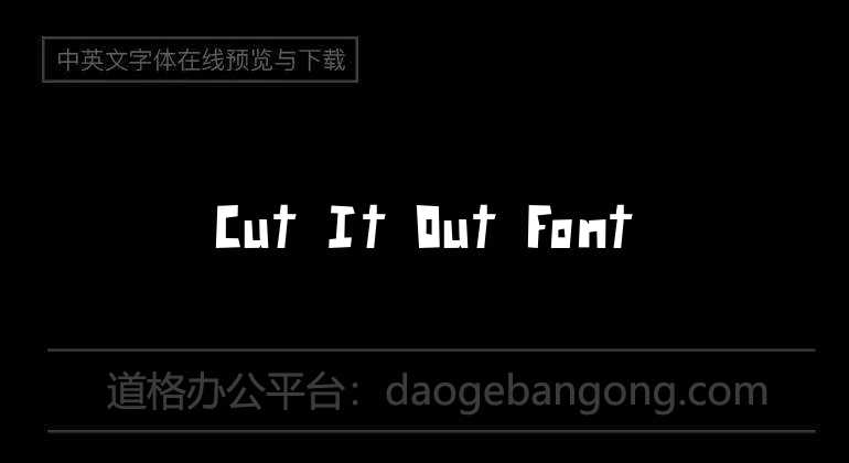 Cut It Out Font