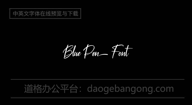 Blue Pen Font