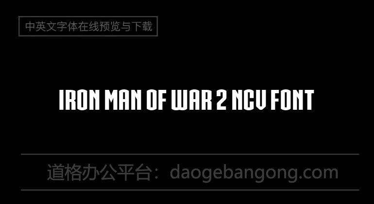 IRON MAN OF WAR 2 NCV Font