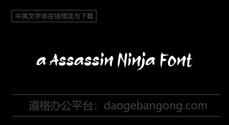 a Assassin Ninja Font