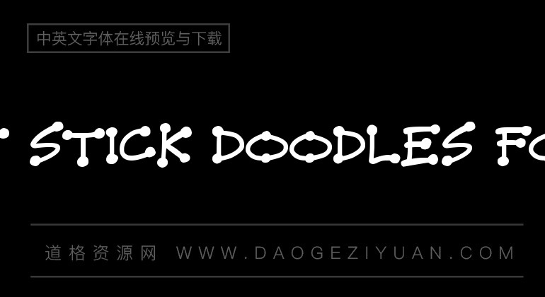 Dot Stick Doodles Font