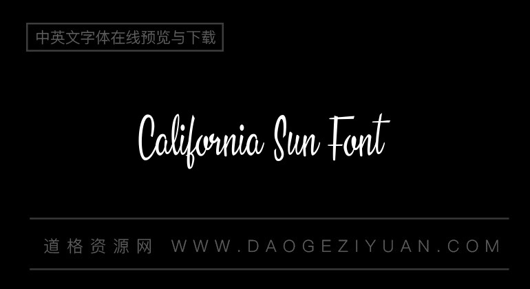 California Sun Font