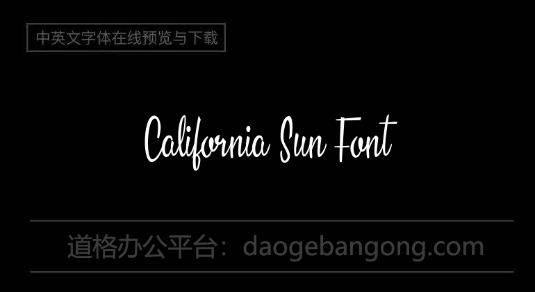 California Sun Font