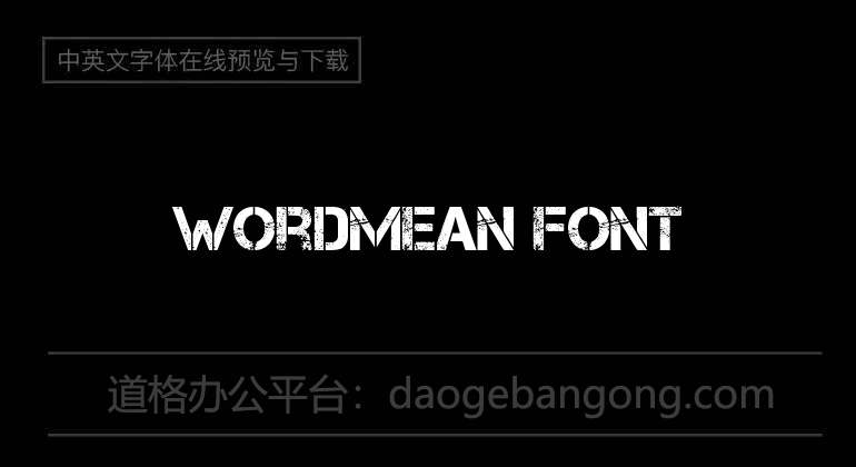 WordMean Font