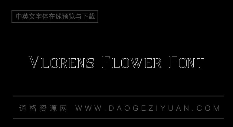 Vlorens Flower Font