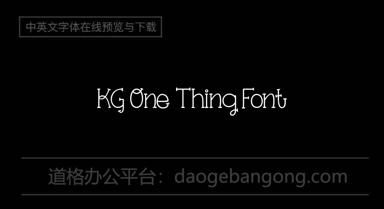 KG One Thing Font