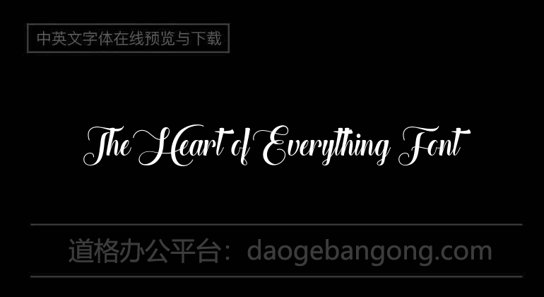 The Heart of Everything Font
