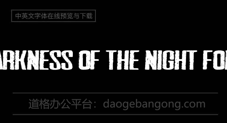 Darkness of the night Font