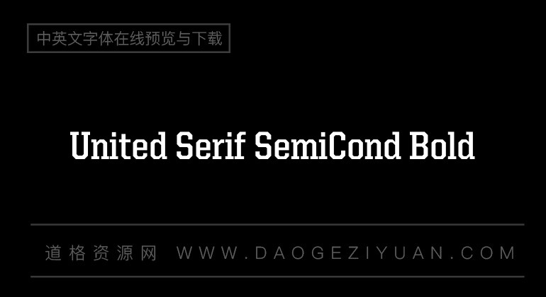 United Serif SemiCond Bold