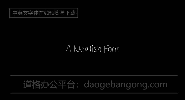 A Neatish Font