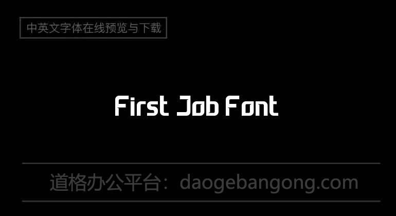 First Job Font