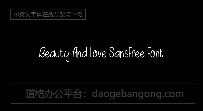 Beauty And Love SansFree Font