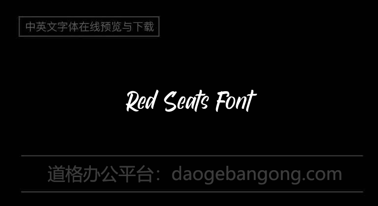 Red Seats Font
