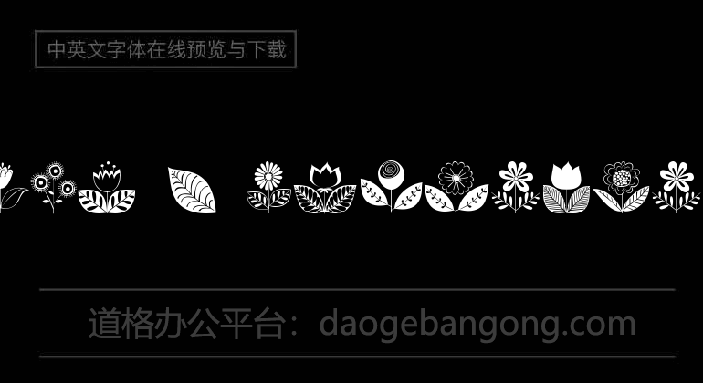 DoodleDings 2 RetroFlowers Font