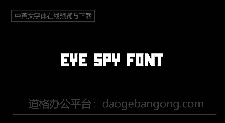 Eye Spy Font