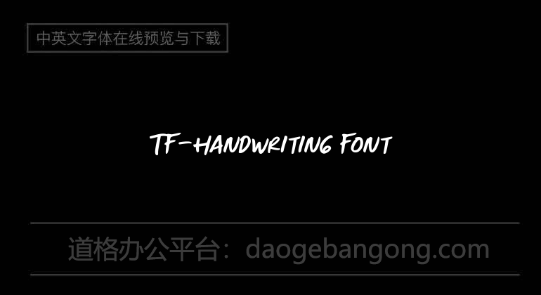 TF-Handwriting Font